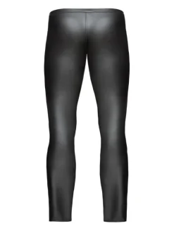 Noir Handmade - Lange Wetlook Hose mit Lackeinsätzen