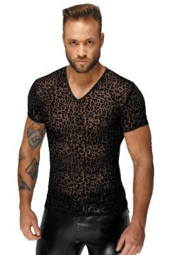 Noir Handmade - Leopard Netz-Shirt