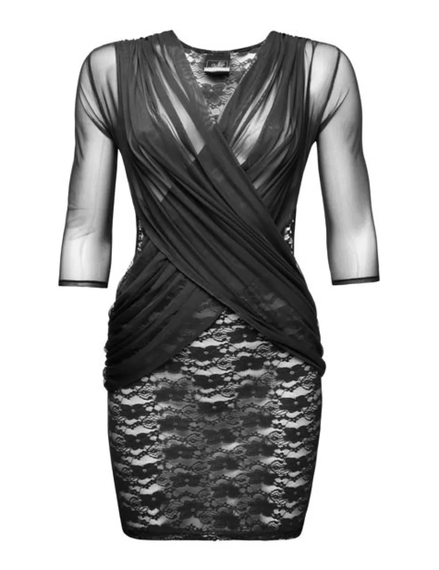 Noir Handmade - schwarzes Tüll Kleid FLIRTY F113B+