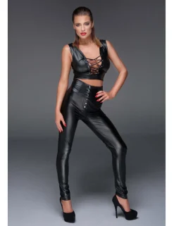 Noir Handmade - Top mit Schnürung schwarz