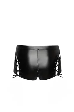 Noir Handmade - Wetlook Short mit Reißverschluss