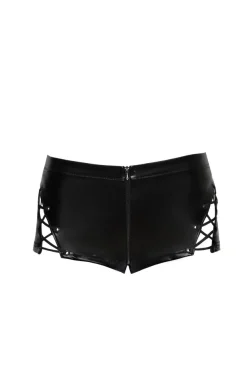 Noir Handmade - Wetlook Short mit Reißverschluss