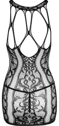 NO:XQSE - Netzkleid mit String schwarz