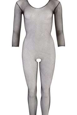 NO:XQSE - Ouvert Netz-Catsuit mit 3/4-Ärmeln