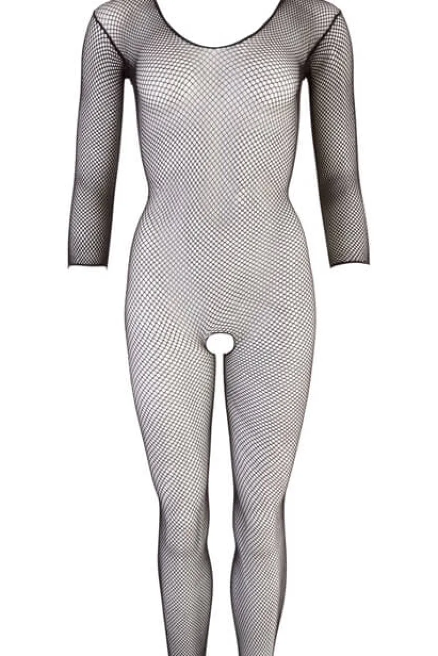 NO:XQSE - Ouvert Netz-Catsuit mit 3/4-Ärmeln