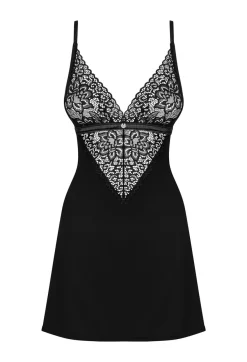 Obsessive - Cecilla Negligée & String schwarz