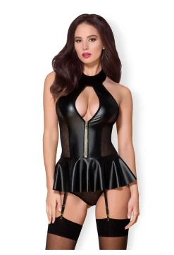 Obsessive-Corset & Thong im Wetlook