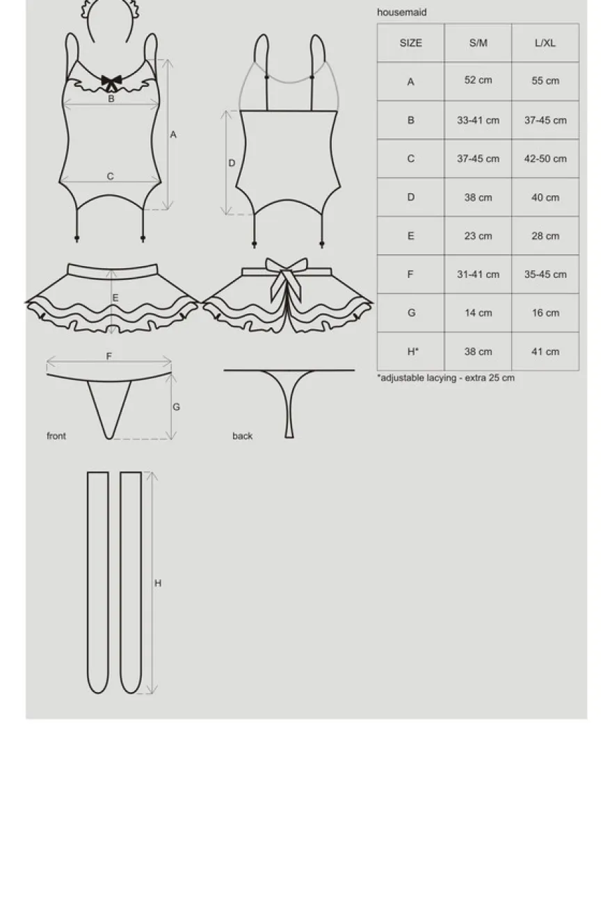 Obsessive - Housemaid 5tlg Costume