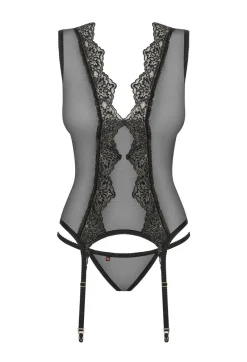 Obsessive - Meshlove Corset & Thong schwarz