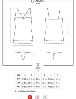 Obsessive - Miamor Chemise & String schwarz