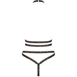 Obsessive - Ouvert Dessous-Set im Leo-Look