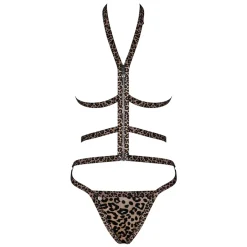 Obsessive - Ouvert Dessous-Set im Leo-Look