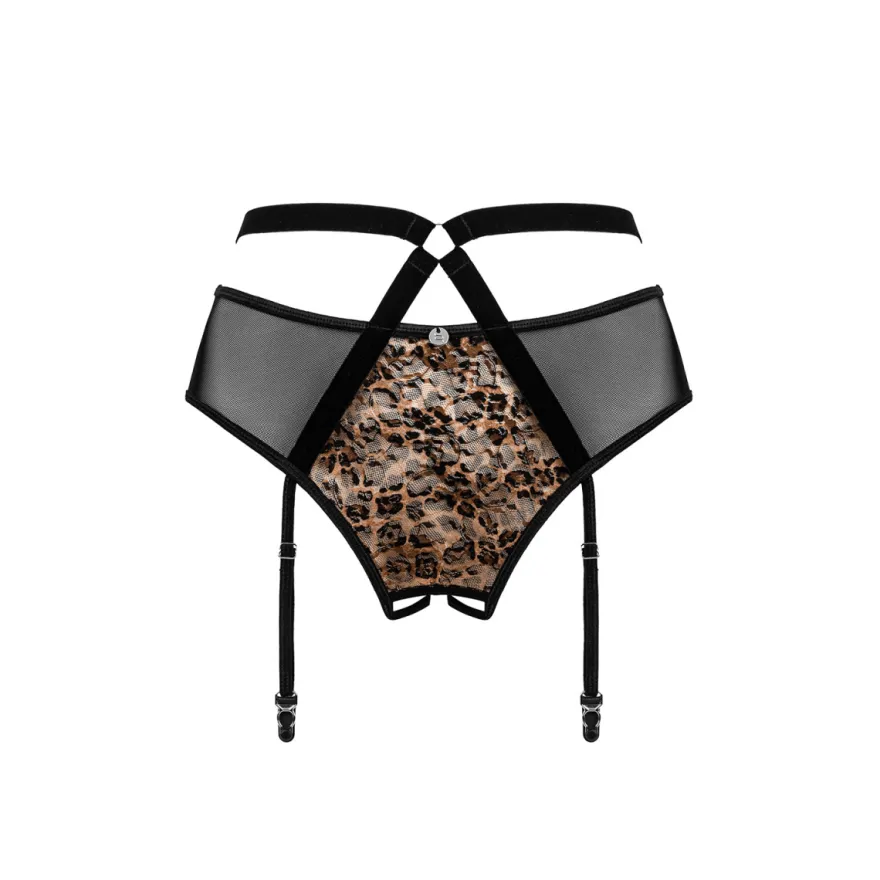 Obsessive - Strapsgürtel Leoparden Look