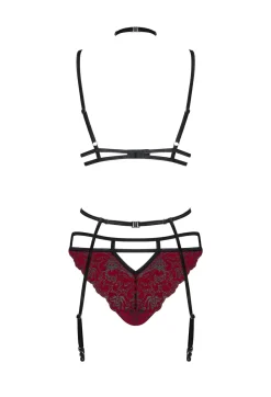 Obsessive - Sugestina 3 teiliges Straps Set rot