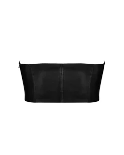 Obsessive - Wetlook Top aus weichem Material schwarz