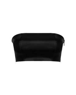 Obsessive - Wetlook Top aus weichem Material schwarz