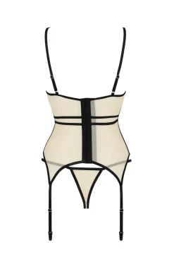 Passion Exclusiv - Straps-Dessous-Set aus Tüll mit String