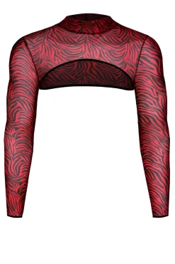 Regnes Fetish Planet - Crop Top im Zebramuster