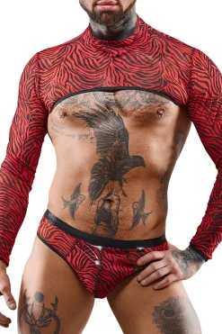 Regnes Fetish Planet - Crop Top im Zebramuster