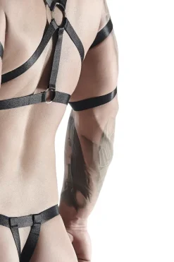 REGNES FETISH PLANET - Harness und String im Set schwarz