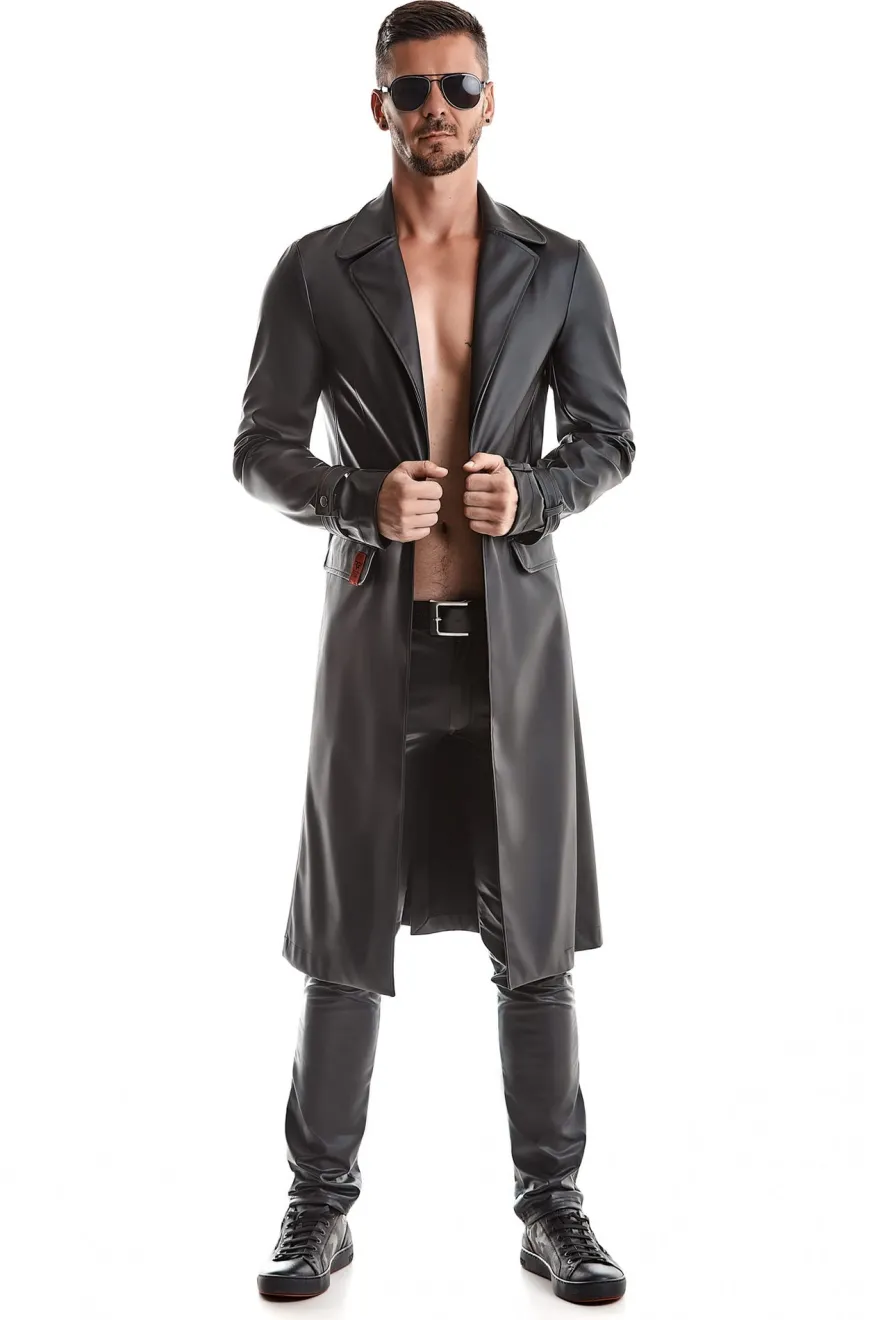 Regnes Fetish Planet - Herren Mantel im edlen Matt-Look
