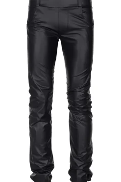 Regnes Fetish Planet - Lange Wetlook Herren Hose schwarz