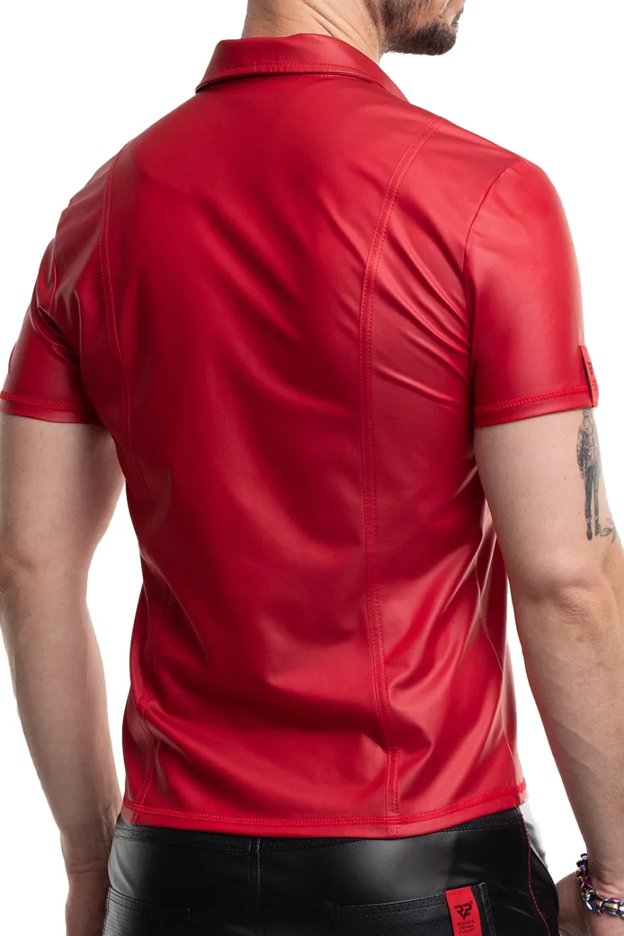 Regnes Fetish Planet - Polo Shirt im Wetlook