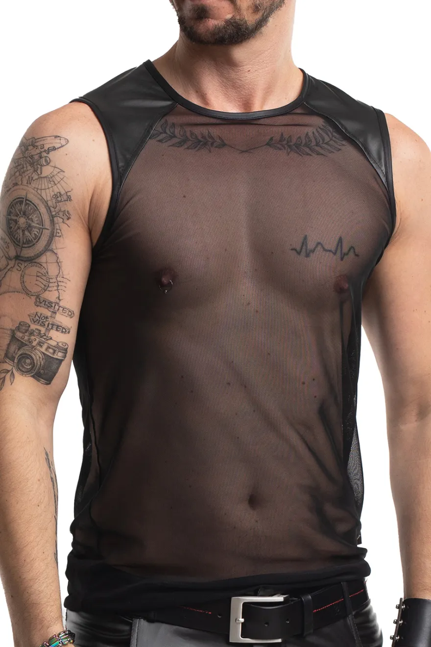 Regnes Fetish Planet - Shirt aus Netz und Wetlook