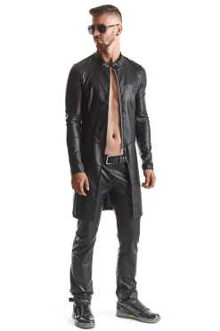 Regnes Fetish Planet - Wetlook Herren Mantel schwarz