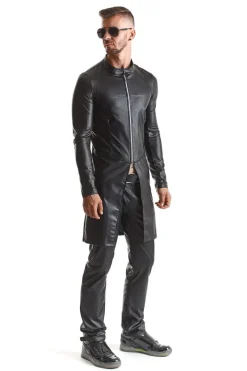 Regnes Fetish Planet - Wetlook Herren Mantel schwarz