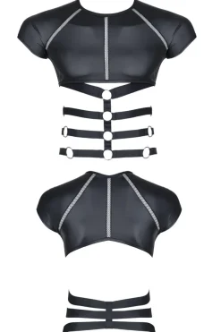 Regnes Fetish Planet - Wetlook Shirt mit Body-Harness