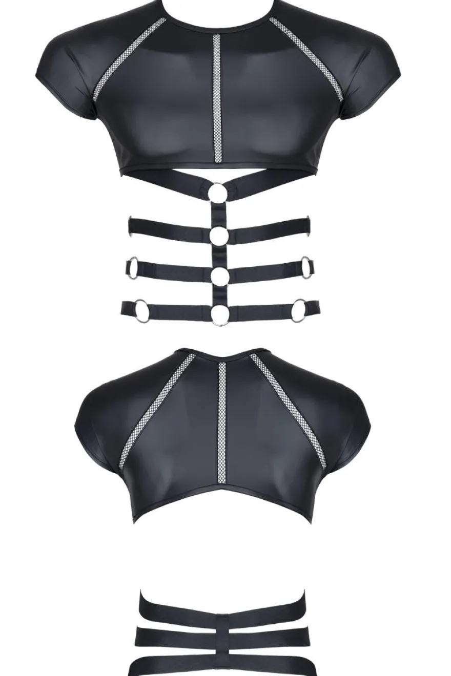 Regnes Fetish Planet - Wetlook Shirt mit Body-Harness