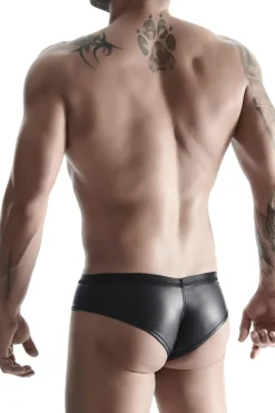 REGNES FETISH PLANET - Wetlook Slip dehnbar mit breitem Gummiband und cute off front schwarz