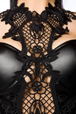 SARESIA-Wetlook-Set mit Spitze 18267 schwarz