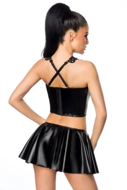 SARESIA-Wetlook-Set mit Spitze 18267 schwarz