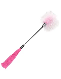 Sex & Mischief - 2 in 1 - Feder Kitzler und Fransenpeitsche in pink