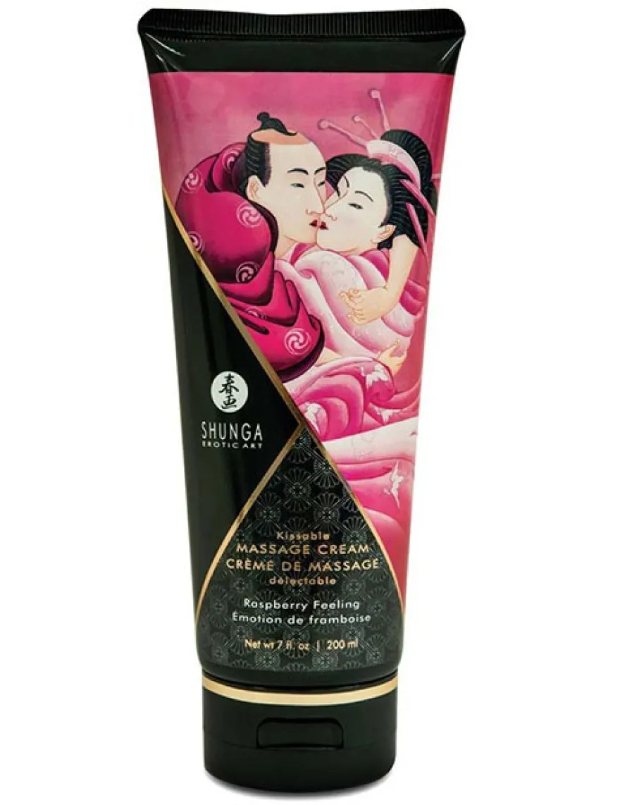Shunga - Essbare Massagecreme Himbeere, 200ml