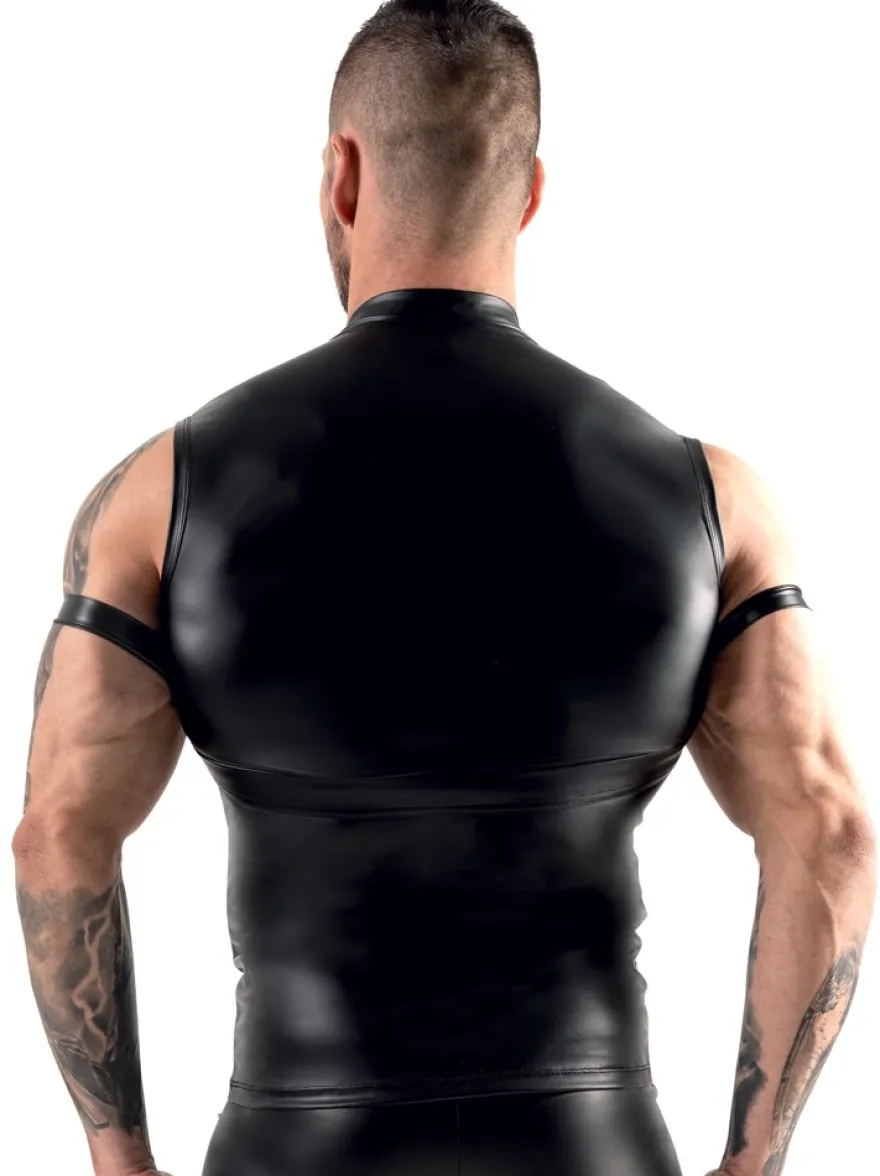 Svenjoyment - Bondage Top Wetlook schwarz