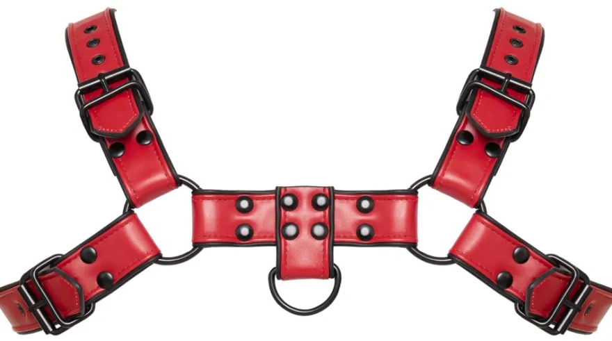 Svenjoyment - Harness aus Kunstleder rot