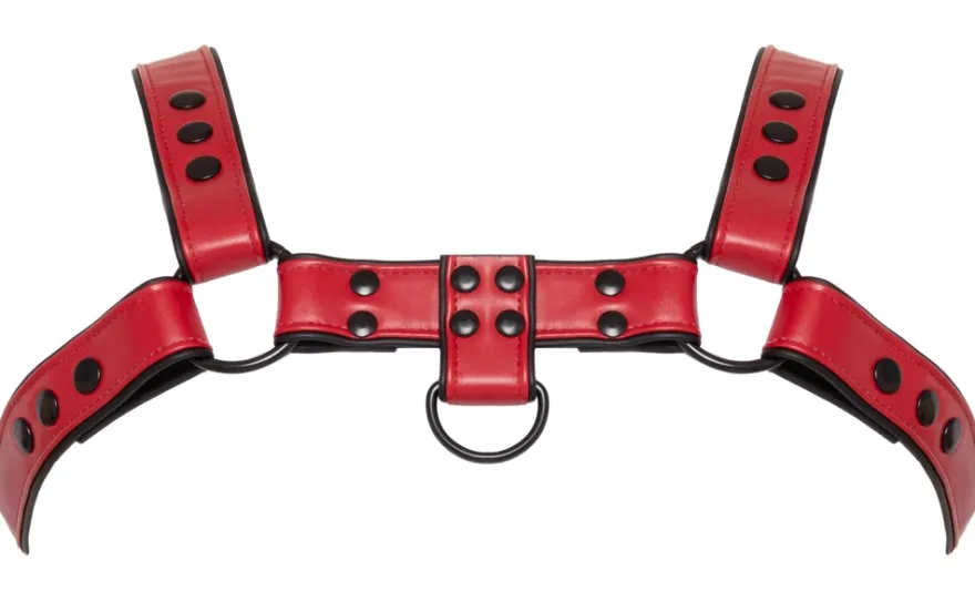 Svenjoyment - Harness aus Kunstleder rot