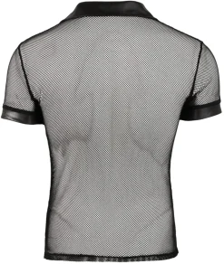 Svenjoyment - Netz-Shirt in schwarz