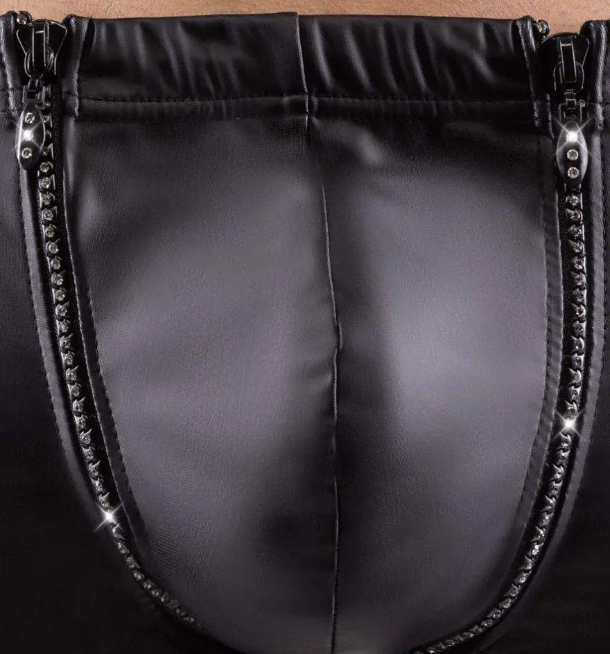 Svenjoyment - Pants im edlem Mattlook mit Reißverschluss