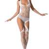 weißer Bodystocking BS060 von Passion Universalgröße