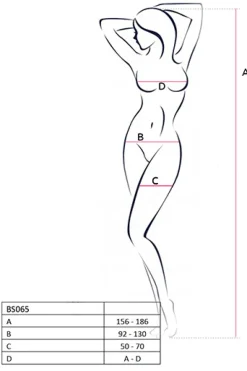 weißer Bodystocking BS065 von Passion