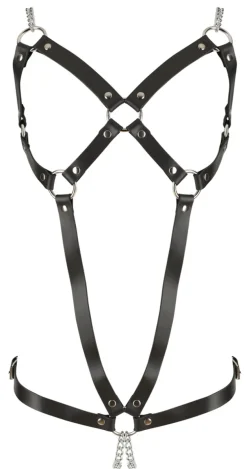 ZADO-Leder Ketten-Harness schwarz