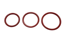 Zugeschnürt - Cockringe 3er Set in Rot